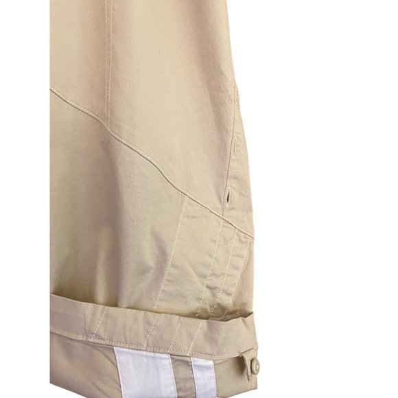 Nike Pants Women Large (12-14) Tan‎ Wide Leg Stretch Button Up Convert to Shorts - Picture 11 of 16